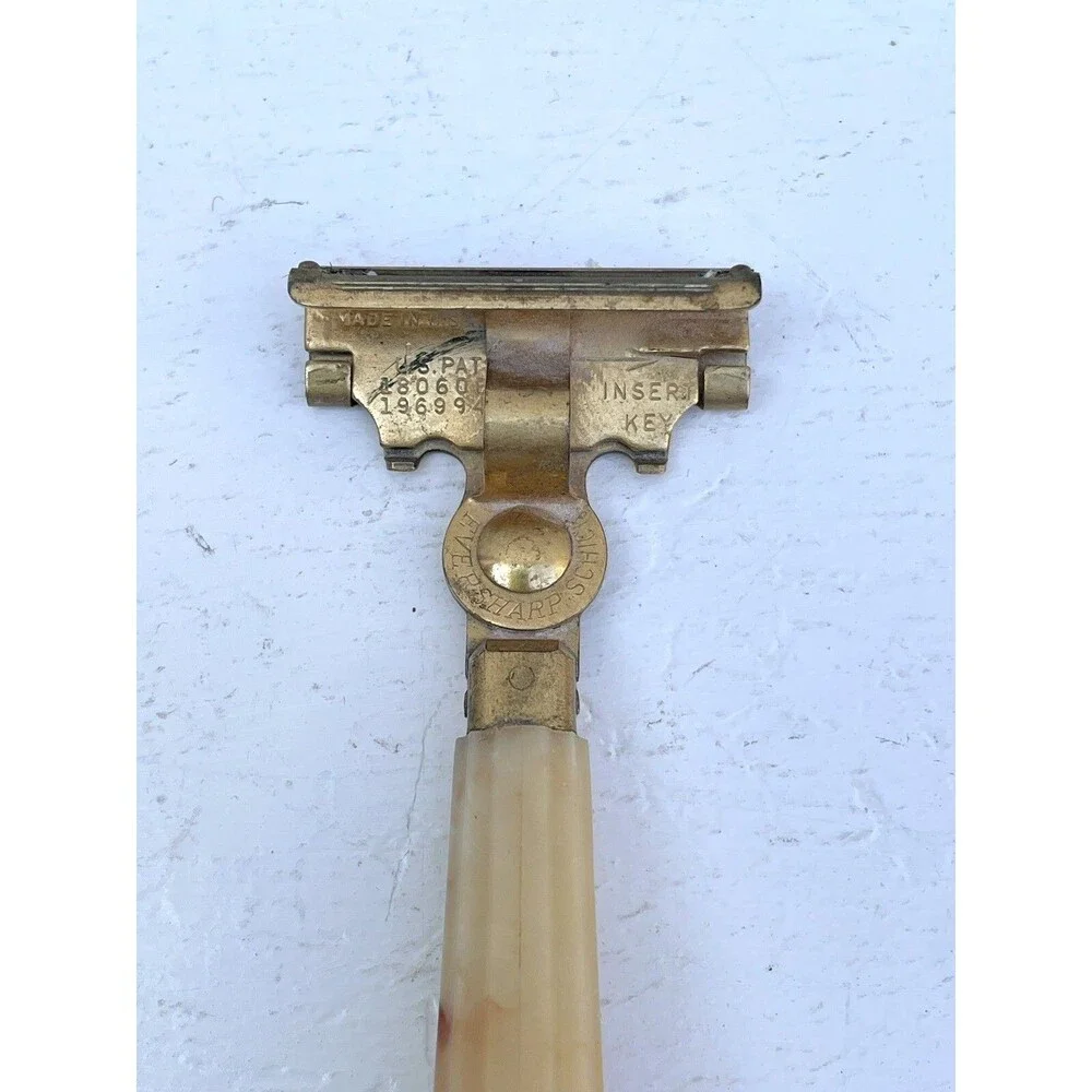 Vintage Eversharp Schick Injector Safety Razor w/ Blade Dispenser Retro Shaving